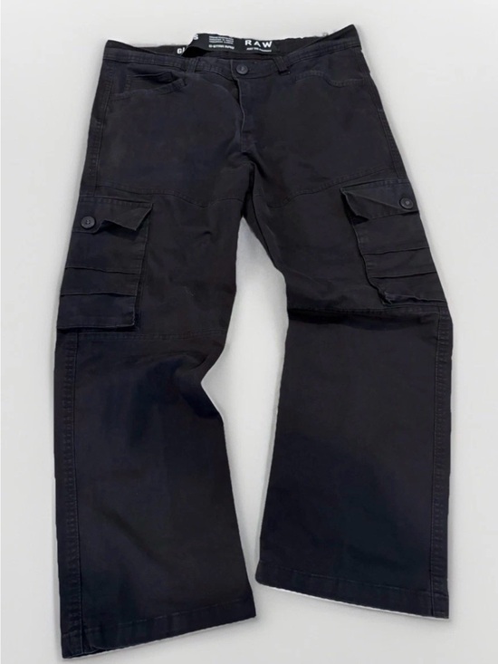 G-Star Other - Y2K G-Star Raw Pants Size 34 Cargo Black Straight Leg Ankle Flood Pants